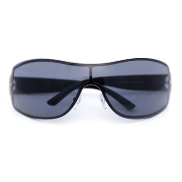 Imagem de Óculos de sol feminino elegante sem aro Warp Luxury Designer, Gold Black, One Size