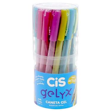 Imagem de CIS Caneta Gel Gelyx Metálica Ponta 1.0 mm, Pote com 24 unidades