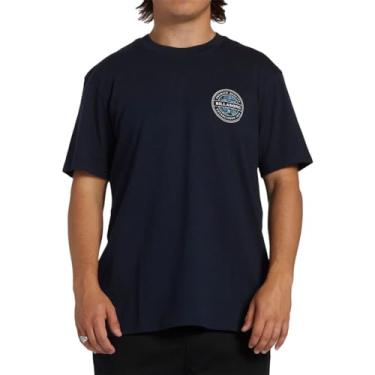 Imagem de Billabong Camiseta masculina de manga curta Rotor, Azul marino, XXG