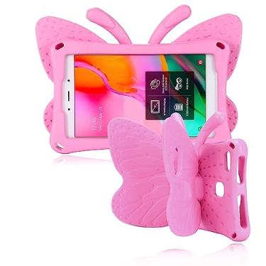 Imagem de Capa para tablet infantil JGY Lenovo Tab M9 2023 - Linda borboleta espuma EVA capa completa para meninas com suporte, suporte de lápis, proteção resistente à prova de choque (rosa)