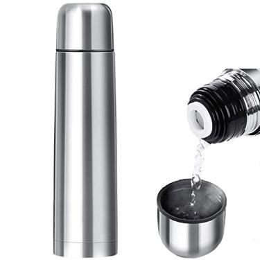 Imagem de Garrafa térmica de café de 1000 ml | Garrafa térmica grande para chá de bebidas quentes e frias | Frascos de água térmica isolados a vácuo de aço inoxidável para trabalho e viagens