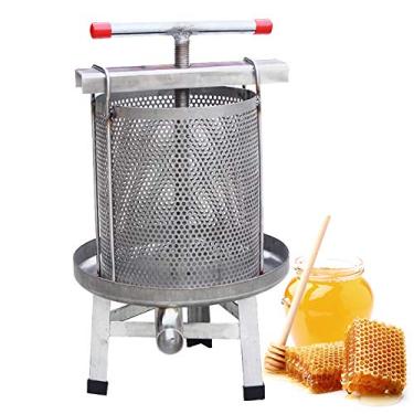 Imagem de Extrator de cera de abelha, máquina de apicultura, aço inoxidável, manual doméstico, extrator de prensa de mel, ferramenta de apicultura para vinho, mel e sucos (aço inoxidável 201)