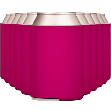 Imagem de TahoeBay – Coolers de lata de cerveja em branco, capa de refrigerante dobrável, mangas de sublimação personalizadas para casamentos, festas de despedida de solteira, brindes divertidos de festa HTV, Raspberry, 12oz, 12