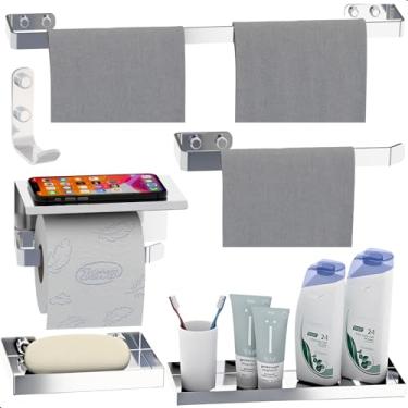 Imagem de Fassin Shop, Kit de Acessórios Para Banheiro Inox e Cromado 6 Peças F.MAX