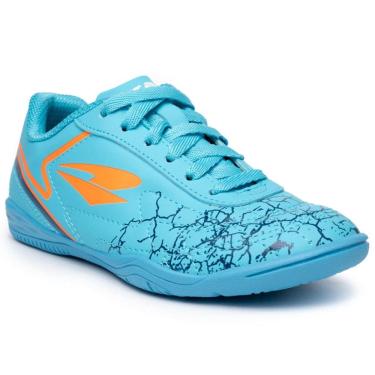 Imagem de Chuteira Infantil Futsal Dray 332 Menino - Azul e Laranja