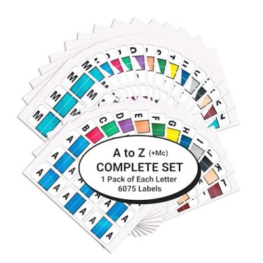 Imagem de Alphabet Labels for File Folders, A to Z plus Mc Complete Set, NO File Box and Indexes, Doctor Stuff, 225 Stickers of Each Letter, 6075 Labels, Control-O-Fax - CFPK Series Compatible Alpha Stickers