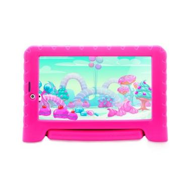 Imagem de Tablet Multilaser Kid Pad 3G com Controle Parental 32GB + Case + Wi-fi + Android 11 (Go edition) Rosa - NB383OUT [Reembalado] NB383OUT