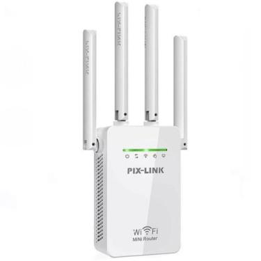 Imagem de Repetidor Wifi Roteador 4 Antenas Amplificador De Sinal - Exbom