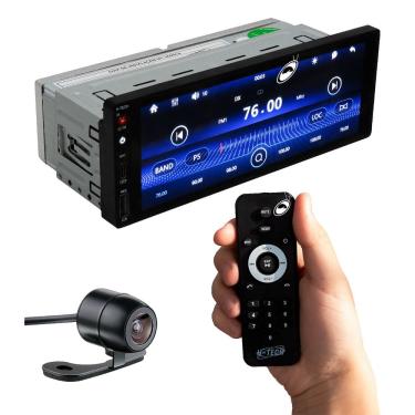 Imagem de Multimídia 1 Din HT-2690CA H-Tech Android Auto CarPlay + Câmera de Ré