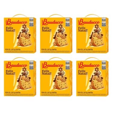Imagem de Kit com 6 Cestas De Natal Bauducco Pequena 15 Itens - Caixa Fechada