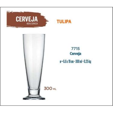 Imagem de 12 Taça Cerveja Tulipa 300Ml-Artesanal-Pilsen-Premium-Ipa - Nadir Figu