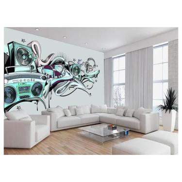 Imagem de Papel De Parede 3D Musica Toca Fita Retrô Tape 3,5M Mus53 - Você Decor