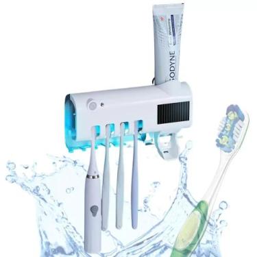 Imagem de Dispenser Automático para Pasta de Dente com Suporte de Escovas UV - Q