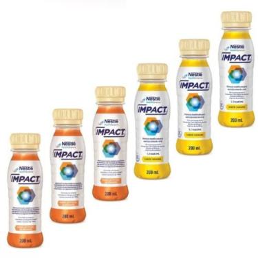 Imagem de Impact Nestlé Kit C/6 Frascos 200ML  (escolha o Sabor) - Nestlé Impact