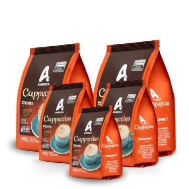 Imagem de Kit 10 Pacotes 400g Cappuccino América Clássico - Café América