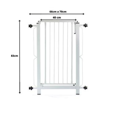 Imagem de Grade e portão para cachorro bebê pet, vãos de 161cm a 165cm - Grade M
