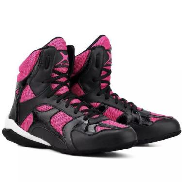 Imagem de Bota Treino Feminina Couro Cano Alto Academia Conforto - Mr. Gutt, Pre