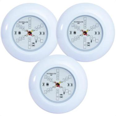 Imagem de Kit 3 Refletores Led 6w RGB ABS para Iluminação Piscina - Hidralux
