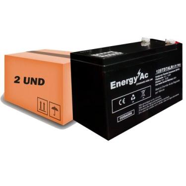 Imagem de 2 Baterias 12v 7ah Selada Centrais de Alarme  Iluminação - Energy Ac 