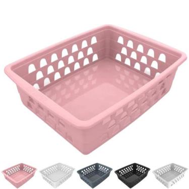 Imagem de Cesto Organizador Multiuso Decorativo Médio p/ Gaveta Armário 20x16 cm