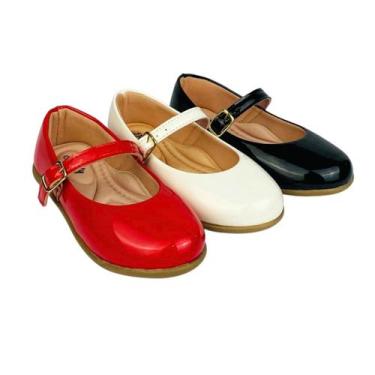 Imagem de Kit Com 3 Pares Sapatilha Infantil Menina Boneca Verniz Confortável SP