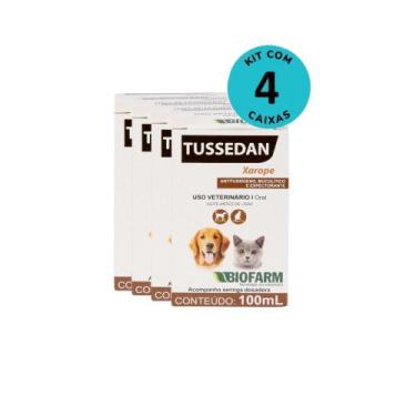 Imagem de Kit Xarope Tussedan Biofarm 100ml C/ 4 unidades
