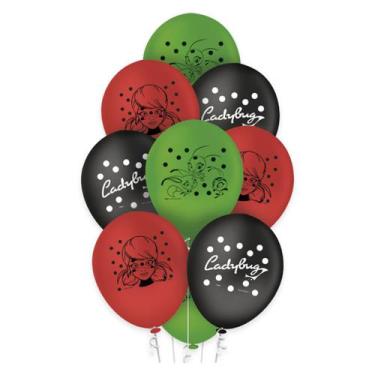 Imagem de Balão Ladybug Festa - 9 Polegadas - 25 Unidades - Regina