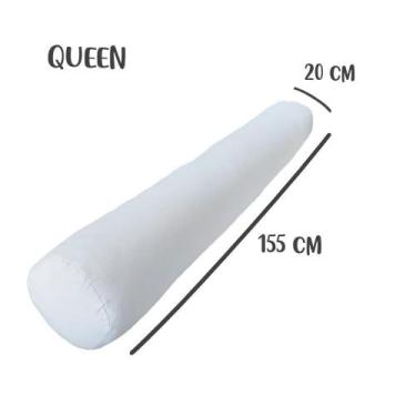 Imagem de Capa para Rolo de Cabeceira Queen 155x20cm Branco Arrumadinho Enxovais
