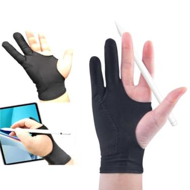 Imagem de Luva de Desenho Profissional 3 camadas Palm Rejetion para Mesa Digitalizadora, Luva Desenho Digital Ideal para iPad e Tablet, Extra Confort, Ergonomica, Anti Suor