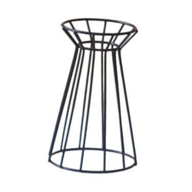 Imagem de WeiLaiKeQi Suporte para flores de casamento Suporte para plantas aéreas Suporte de metal Vaso de flores para festival de celebração, Preto