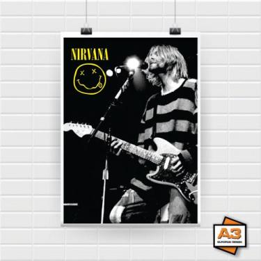 Imagem de Poster Adesivo Banda Nirvana A4 (21cm x 30cm) - A3 Posters