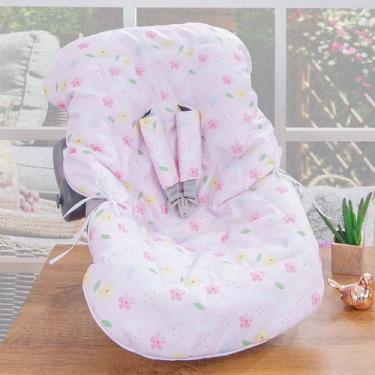 Imagem de Capa de Bebê Conforto Estampada - Miguel Baby, Rosa