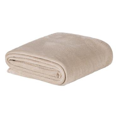 Imagem de Manta Queen Belgica Flannel Microfibra 1 Peça - Caqui - Bia Enxovais