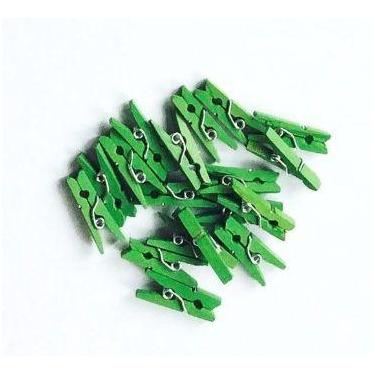Imagem de Mini Prendedor de Madeira Verde 2,5cm - 50 Unidades - Artlille