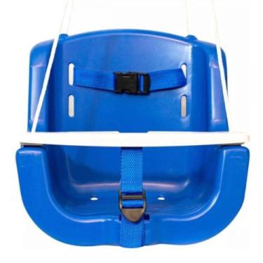 Imagem de Balanço Infantil Bebê Kids Com Cinto + Cordas Cor Azul - Pruden Auto