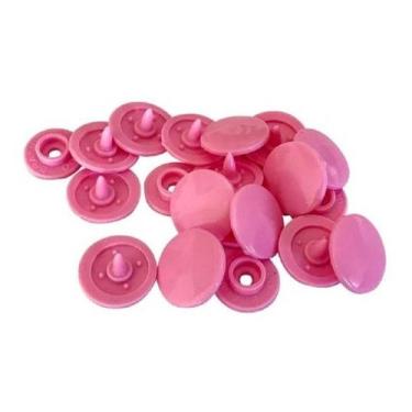 Imagem de Botão De Pressão Colorido Original Ritas 100 Unidades, Rosa Bebe