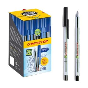 Imagem de Caneta P/ Escritório Esferográfica Cor Preta Ponta Fina 0.7 - T10OFFIC