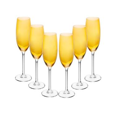 Imagem de WOLFF - Conjunto 6 Taças de Champanhe de Cristal Ecológico Banquet Âmbar 200ml