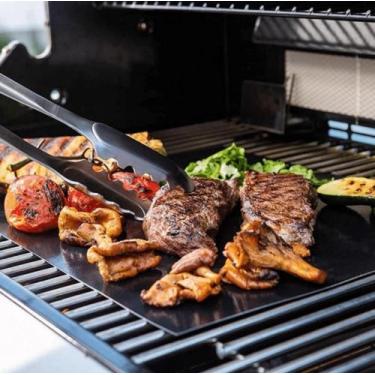 Imagem de Manta para Churrasqueira de Teflon para Grill e Churrasco 40x33cm Anti