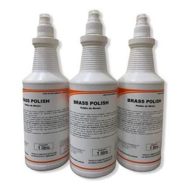 Imagem de Kit C/3 Polidores De Metais Brass Polish 1 Litro Spartan
