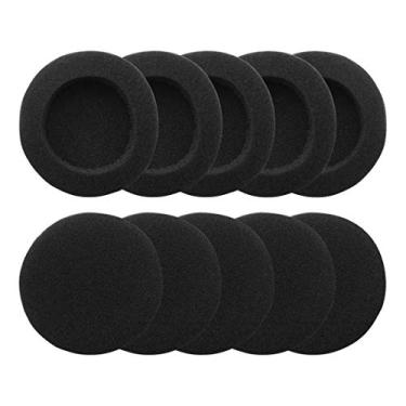 Imagem de Geekria 5 pares de almofadas de reposição de espuma QuickFit para fones de ouvido Sennheiser PX100, PX80, PC131, Koss SP, Koss PP, peças de reparo de capas de fones de ouvido (preto)