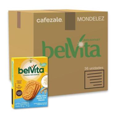 Imagem de Biscoito Integral Belvita Leite e Aveia Kit 36 caixas 75g