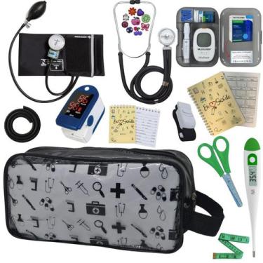 Imagem de Kit De Enfermagem Completo Medidor Glicose Aparelho Pressao - PREMIUM,