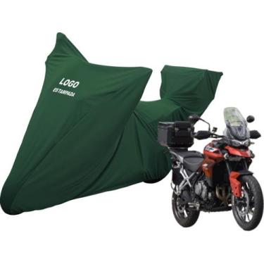 Imagem de Capa Tecido Proteção Moto Triumph Tiger 1200 Com Top Case - Mz, Verde