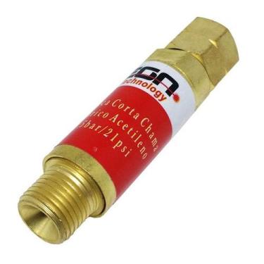Imagem de Válvula Corta Chama Acetileno para Regulador - Omega
