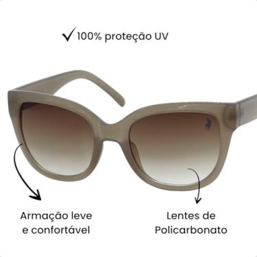 Imagem de Óculos de Sol Feminino Elegante, Proteção UV400, Com Case, Verão (Marrom)