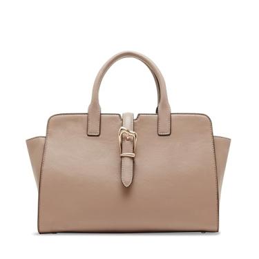 Imagem de Anne Klein Bolsa de fivela esculpida com alça conversível, cinza-acastanhado atemporal, Taupe atemporal, Medium