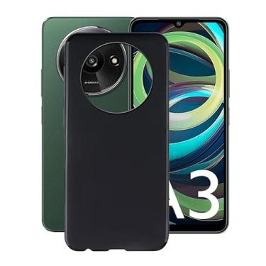 Imagem de HGJTFANY Capa para Xiaomi Redmi A3, capa amortecedora TPU à prova de choque, capa de proteção contra quedas de 360° capa de silicone macia ultrafina para Xiaomi Redmi A3 (6,7 polegadas) - Preto