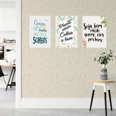 Imagem de Kit 3 Placas Decorativas Frases 11 MDF 3mm 18x26 - Brothers Mineiros D