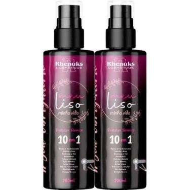 Imagem de Kit 2 Protetor Térmico 10 em 1 Controla o Frizz 200ml - Rhenuks